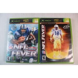 2 game lot: NFL Fever 2003 + NFL Fever 2004 (Xbox) Authentic, tested/works